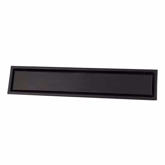 Scolapiatti da bagno lungo di colore nero opaco realizzato in acciaio inox 304
