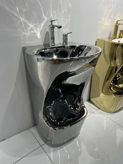 Lavandino quadrato in pietra sinterizzata da pavimento, sanitari, lavabo musulmano Wudu, lavapiedi, lavabo Wudu