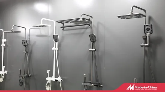 Set doccia moderno con rubinetto a parete in acciaio inox, rubinetti per bagno, kit in ottone, miscelatore a pioggia, set doccia